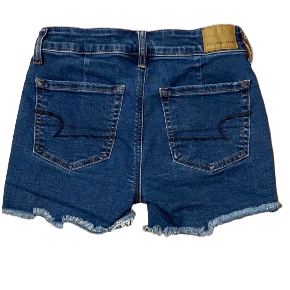 American Eagle Midi Denim jean shorts size 0 - Picture 2 of 9